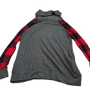 NanaMacs sleep talk high neck plaid top (red/plaid)